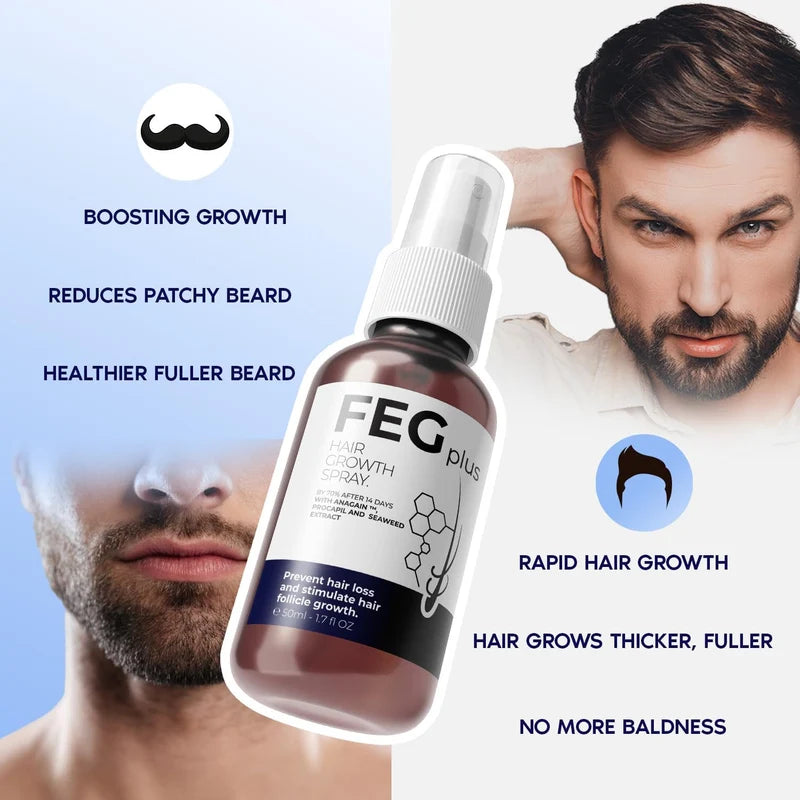 1.	FEG Plus Hair Growth Spray – Advanced Hair & Scalp Treatment with Anagain & Procapil | 50ml